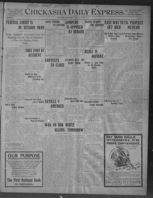 Chickasha Daily Express. (Chickasha, Okla.), Vol. 11, No. 272, Ed. 1 Monday, November 14, 1910