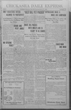 Chickasha Daily Express. (Chickasha, Okla.), Vol. 9, No. 69, Ed. 1 Saturday, March 21, 1908