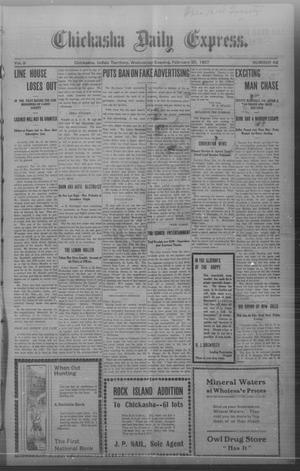 Chickasha Daily Express. (Chickasha, Indian Terr.), Vol. 8, No. 42, Ed. 1 Wednesday, February 20, 1907