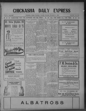 Chickasha Daily Express (Chickasha, Indian Terr.), Vol. 11, No. 276, Ed. 1 Tuesday, November 4, 1902