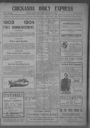 Chickasha Daily Express (Chickasha, Indian Terr.), Vol. 12, No. 241, Ed. 1 Wednesday, October 7, 1903