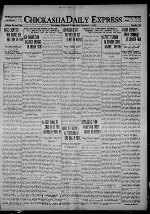 Chickasha Daily Express (Chickasha, Okla.), Vol. 22, No. 133, Ed. 1 Wednesday, September 21, 1921