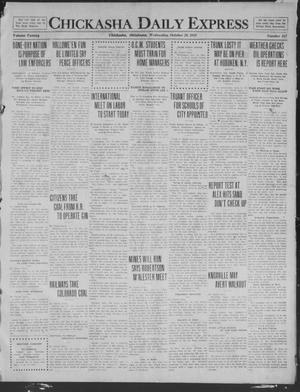 Chickasha Daily Express (Chickasha, Okla.), Vol. 20, No. 257, Ed. 1 Wednesday, October 29, 1919