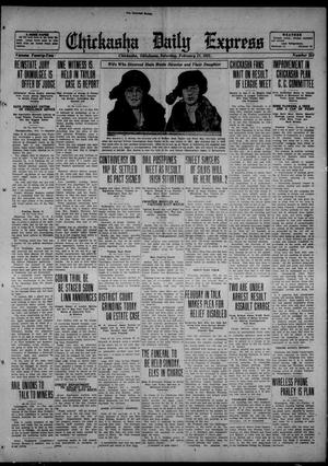 Chickasha Daily Express (Chickasha, Okla.), Vol. 22, No. 254, Ed. 1 Saturday, February 11, 1922