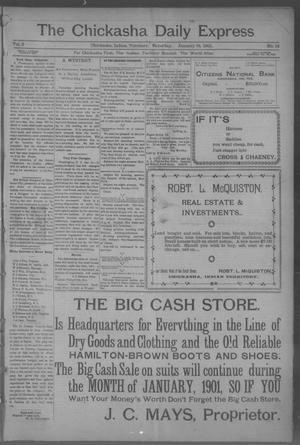 The Chickasha Daily Express (Chickasha, Indian Terr.), Vol. 2, No. 18, Ed. 1 Saturday, January 19, 1901