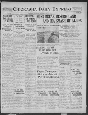 Chickasha Daily Express (Chickasha, Okla.), Vol. 19, No. 243, Ed. 1 Tuesday, October 15, 1918