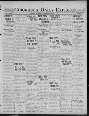 Chickasha Daily Express (Chickasha, Okla.), Vol. 20, No. 62, Ed. 1 Thursday, March 13, 1919