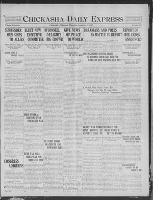 Chickasha Daily Express (Chickasha, Okla.), Vol. 19, No. 275, Ed. 1 Thursday, November 21, 1918
