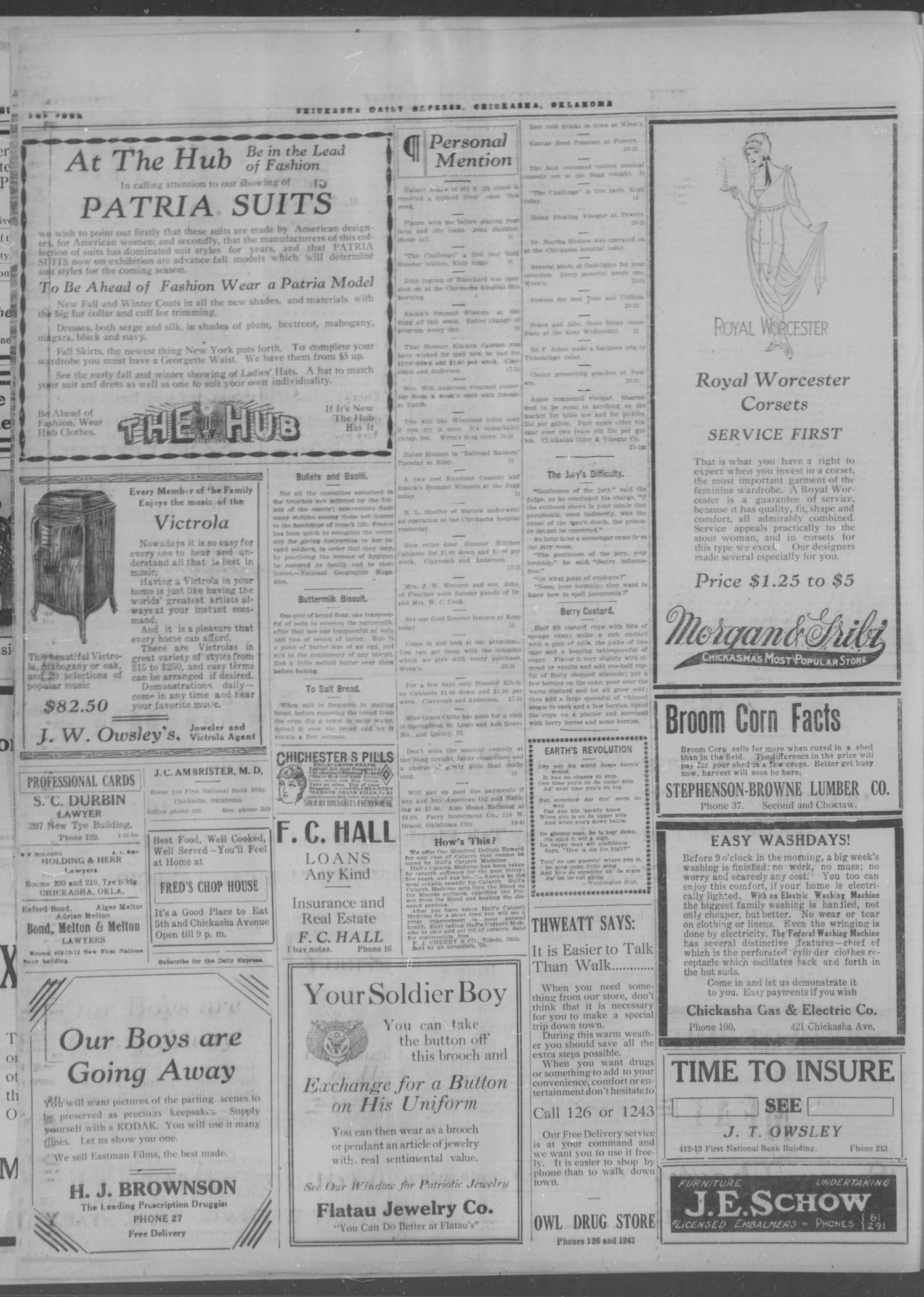 Chickasha Daily Express (Chickasha, Okla.), Vol. 18, No. 197, Ed. 1 Monday, August 20, 1917
                                                
                                                    [Sequence #]: 4 of 6
                                                