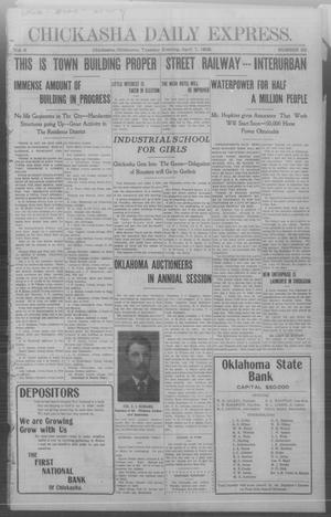 Chickasha Daily Express. (Chickasha, Okla.), Vol. 9, No. 83, Ed. 1 Tuesday, April 7, 1908