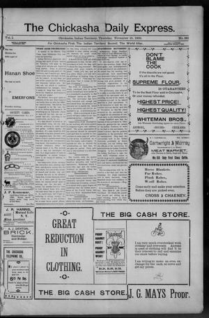 The Chickasha Daily Express. (Chickasha, Indian Terr.), Vol. 1, No. 281, Ed. 1 Thursday, November 15, 1900