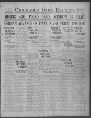 Chickasha Daily Express (Chickasha, Okla.), Vol. 18, No. 269, Ed. 1 Tuesday, November 13, 1917