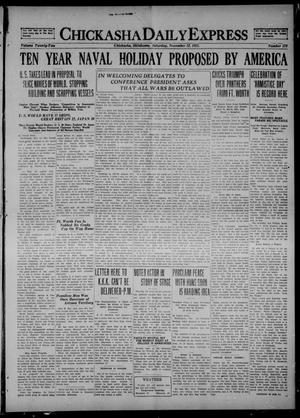 Chickasha Daily Express (Chickasha, Okla.), Vol. 22, No. 178, Ed. 1 Saturday, November 12, 1921