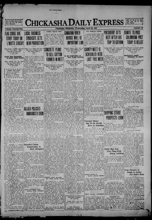 Chickasha Daily Express (Chickasha, Okla.), Vol. 22, No. 94, Ed. 1 Wednesday, April 20, 1921