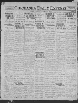 Primary view of object titled 'Chickasha Daily Express (Chickasha, Okla.), Vol. 20, No. 251, Ed. 1 Wednesday, October 22, 1919'.
