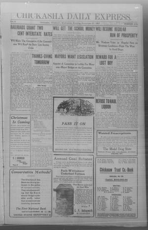 Chickasha Daily Express. (Chickasha, Okla.), Vol. 8, No. 278, Ed. 1 Wednesday, November 27, 1907