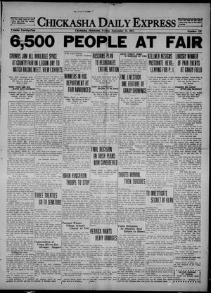 Chickasha Daily Express (Chickasha, Okla.), Vol. 22, No. 135, Ed. 1 Friday, September 23, 1921