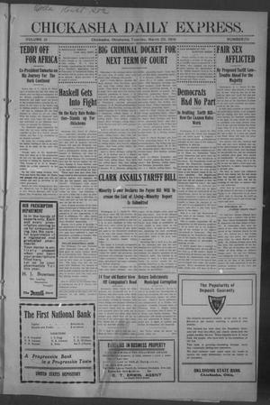 Chickasha Daily Express. (Chickasha, Okla.), Vol. 10, No. 70, Ed. 1 Tuesday, March 23, 1909