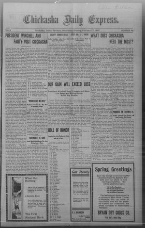 Chickasha Daily Express. (Chickasha, Indian Terr.), Vol. 8, No. 48, Ed. 1 Wednesday, February 27, 1907
