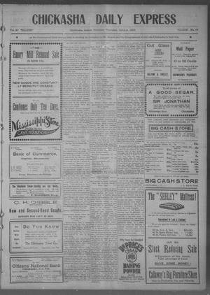 Chickasha Daily Express (Chickasha, Indian Terr.), Vol. 11, No. 78, Ed. 1 Thursday, April 2, 1903