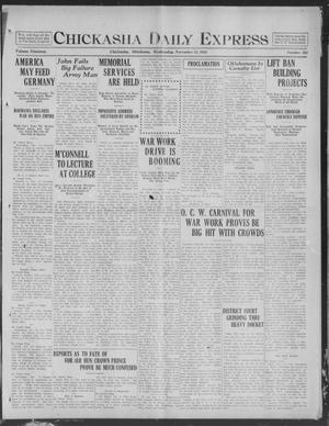 Chickasha Daily Express (Chickasha, Okla.), Vol. 19, No. 268, Ed. 1 Wednesday, November 13, 1918