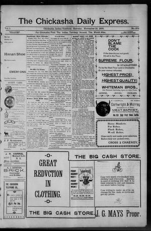 The Chickasha Daily Express. (Chickasha, Indian Terr.), Vol. 1, No. 279, Ed. 1 Tuesday, November 13, 1900