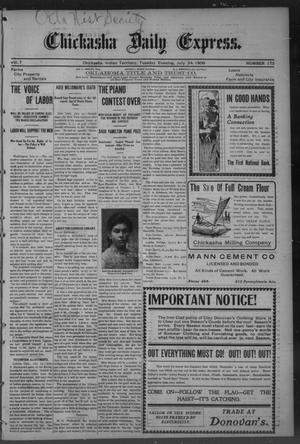 Chickasha Daily Express. (Chickasha, Indian Terr.), Vol. 7, No. 173, Ed. 1 Tuesday, July 24, 1906