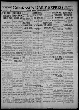 Chickasha Daily Express (Chickasha, Okla.), Vol. 22, No. 28, Ed. 1 Wednesday, February 2, 1921