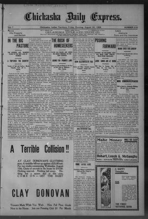 Chickasha Daily Express. (Chickasha, Indian Terr.), Vol. 7, No. 210, Ed. 1 Friday, August 24, 1906
