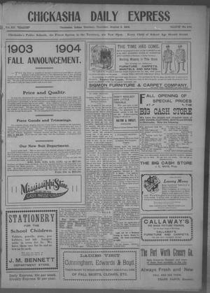 Chickasha Daily Express (Chickasha, Indian Terr.), Vol. 12, No. 242, Ed. 1 Thursday, October 8, 1903