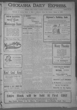 Chickasha Daily Express. (Chickasha, Indian Terr.), Vol. 12, No. 307, Ed. 1 Wednesday, December 30, 1903