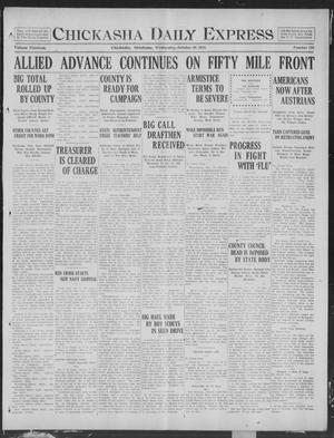 Chickasha Daily Express (Chickasha, Okla.), Vol. 19, No. 256, Ed. 1 Wednesday, October 30, 1918