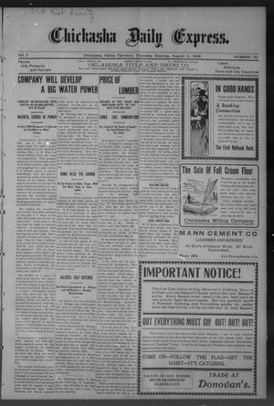 Chickasha Daily Express. (Chickasha, Indian Terr.), Vol. 7, No. 181, Ed. 1 Thursday, August 2, 1906