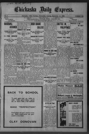 Chickasha Daily Express. (Chickasha, Indian Terr.), Vol. 7, No. 225, Ed. 1 Wednesday, September 12, 1906