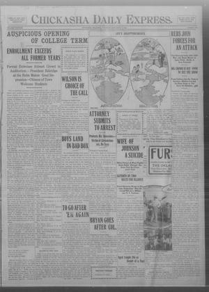 Chickasha Daily Express. (Chickasha, Okla.), Vol. THIRTEEN, No. 216, Ed. 1 Thursday, September 12, 1912