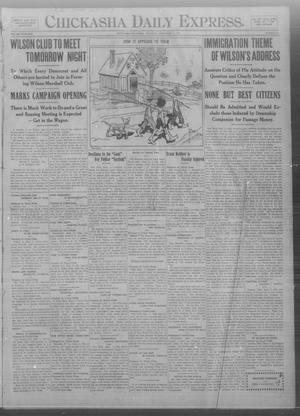 Chickasha Daily Express. (Chickasha, Okla.), Vol. THIRTEEN, No. 210, Ed. 1 Thursday, September 5, 1912