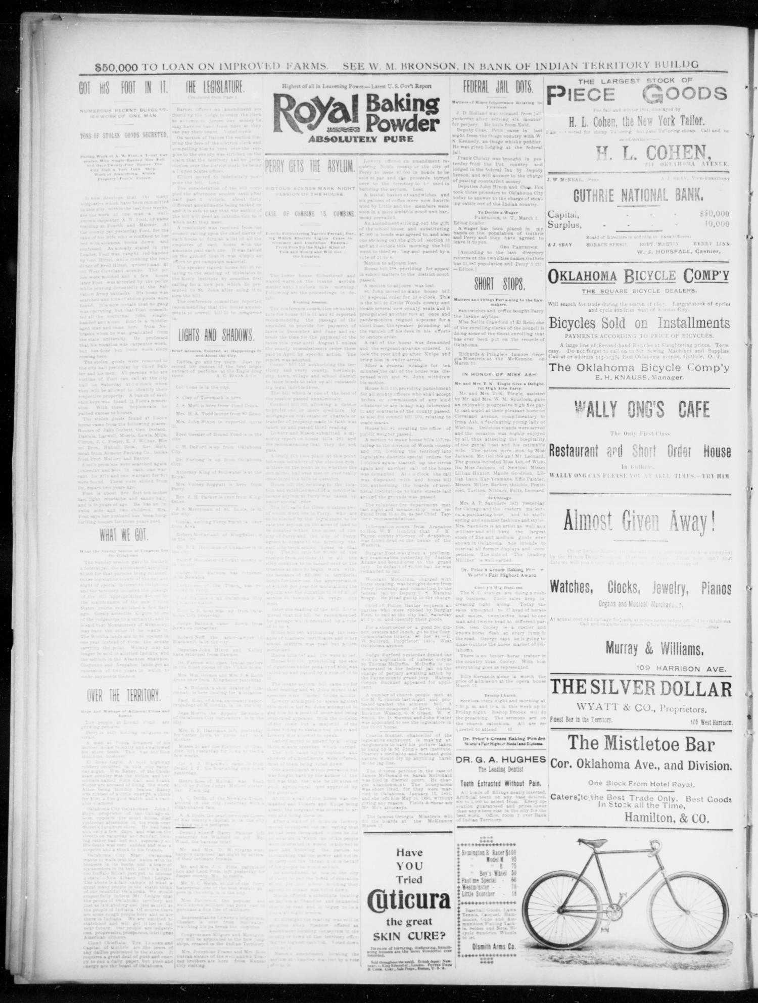 The Guthrie Daily Leader. (Guthrie, Okla.), Vol. 5, No. 80, Ed. 1, Thursday, March 7, 1895
                                                
                                                    [Sequence #]: 4 of 4
                                                