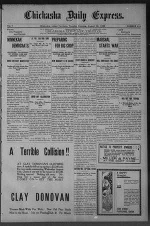 Chickasha Daily Express. (Chickasha, Indian Terr.), Vol. 7, No. 213, Ed. 1 Tuesday, August 28, 1906