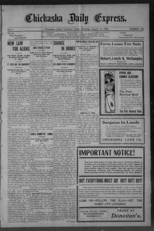 Chickasha Daily Express. (Chickasha, Indian Terr.), Vol. 7, No. 198, Ed. 1 Friday, August 10, 1906