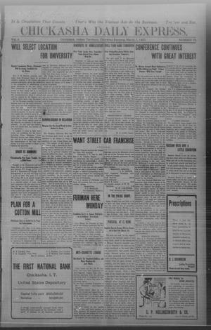 Chickasha Daily Express. (Chickasha, Indian Terr.), Vol. 8, No. 55, Ed. 1 Thursday, March 7, 1907