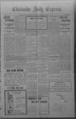Chickasha Daily Express. (Chickasha, Indian Terr.), Vol. 8, No. 30, Ed. 1 Wednesday, February 6, 1907