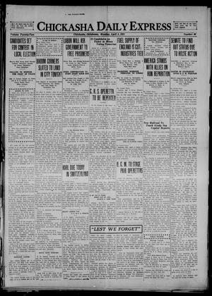 Chickasha Daily Express (Chickasha, Okla.), Vol. 22, No. 80, Ed. 1 Monday, April 4, 1921