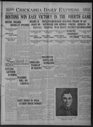 Chickasha Daily Express (Chickasha, Okla.), Vol. 17, No. 242, Ed. 1 Wednesday, October 11, 1916