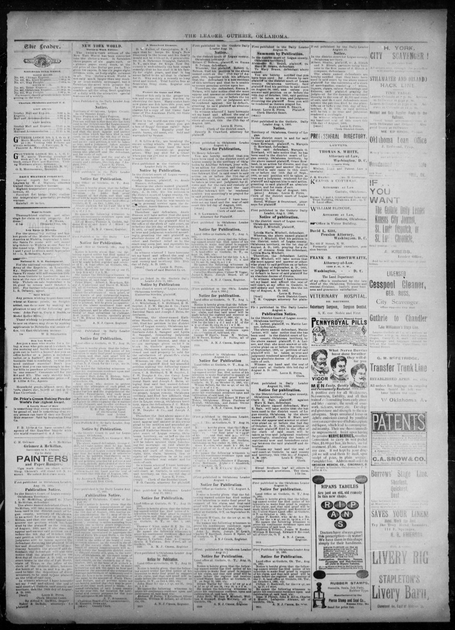 The Guthrie Daily Leader. (Guthrie, Okla.), Vol. 6, No. 72, Ed. 1, Friday, August 30, 1895
                                                
                                                    [Sequence #]: 3 of 4
                                                
