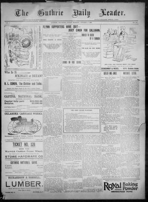 Primary view of object titled 'The Guthrie Daily Leader. (Guthrie, Okla.), Vol. 8, No. 128, Ed. 1, Friday, October 30, 1896'.