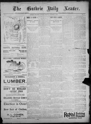 Primary view of object titled 'The Guthrie Daily Leader. (Guthrie, Okla.), Vol. 8, No. 151, Ed. 1, Saturday, November 28, 1896'.