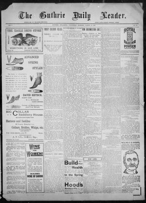Primary view of object titled 'The Guthrie Daily Leader. (Guthrie, Okla.), Vol. 9, No. 95, Ed. 1, Wednesday, March 24, 1897'.