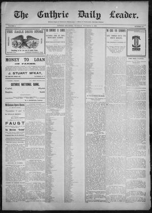 Primary view of object titled 'The Guthrie Daily Leader. (Guthrie, Okla.), Vol. 10, No. 140, Ed. 1, Thursday, November 11, 1897'.
