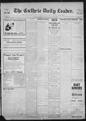 Primary view of object titled 'The Guthrie Daily Leader. (Guthrie, Okla.), Vol. 12, No. 19, Ed. 1, Saturday, June 18, 1898'.