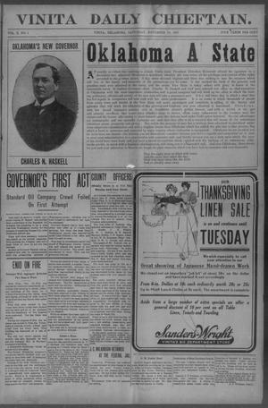 Vinita Daily Chieftain. (Vinita, Okla.), Vol. 10, No. 5, Ed. 1 Saturday, November 16, 1907